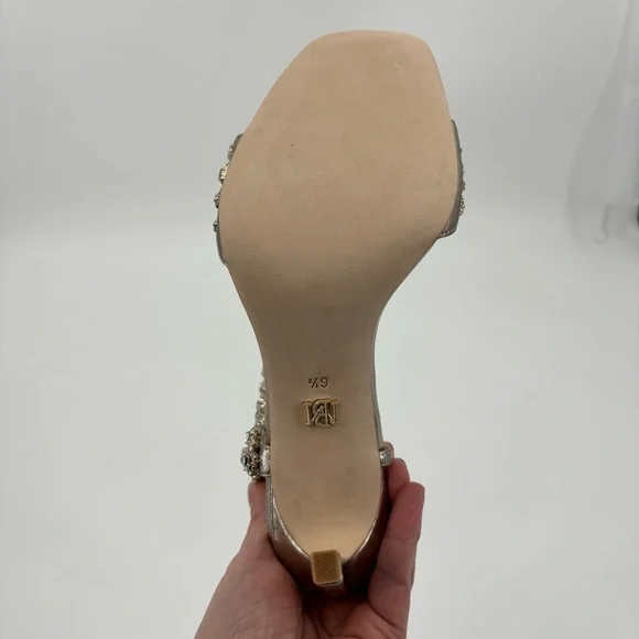 Badgley Mischka Galia Open Toe 4” Heels Size 6.5 - Picture 10 of 15